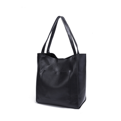 Retro Large Capacity Waxy Leather Tote Bag - Shah S. Sahota