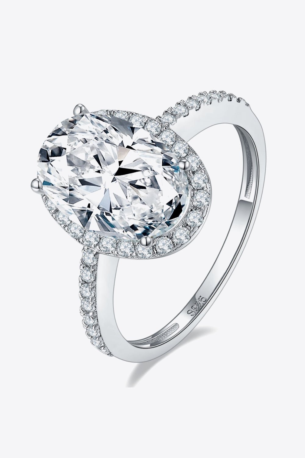 4.5 Carat Moissanite Halo Ring - Shah S. Sahota