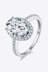 4.5 Carat Moissanite Halo Ring - Shah S. Sahota