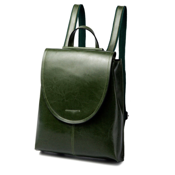 High-Capacity Cover Type Oil Wax Cowhide Backpack - Shah S. Sahota