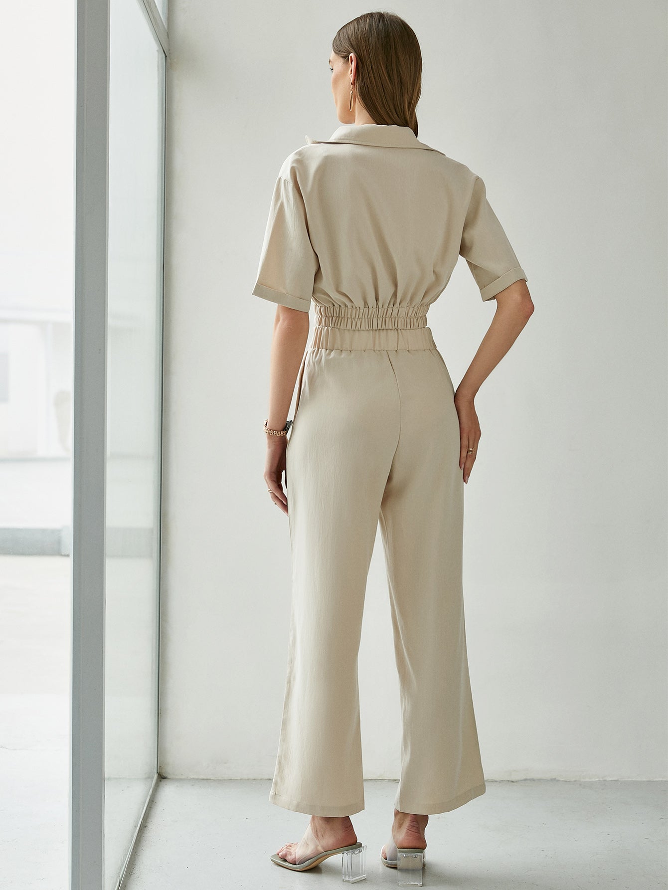 Belted Detail Cropped Blazer and Pants Set - Shah S. Sahota