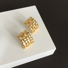 Retro Irregular Geometric Stud Earrings - Shah S. Sahota