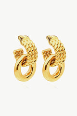 Twisted Gold-Plated Drop Earrings - Shah S. Sahota