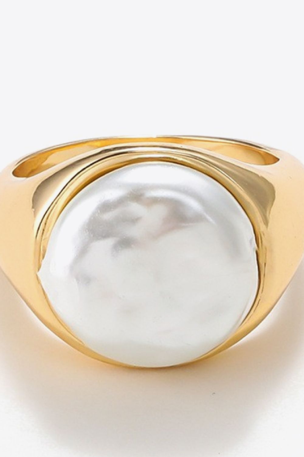 Pearl 18K Gold-Plated Alloy Ring - Shah S. Sahota
