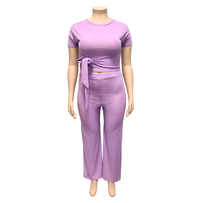 Women's Solid Color Belted Two Piece Set - Shah S. Sahota