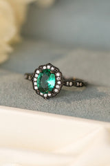 925 Sterling Silver Paraiba Tourmaline 4-Prong Ring - Shah S. Sahota