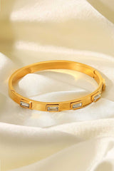 18K Gold Plated Inlaid Cubic Zirconia Bracelet - Shah S. Sahota