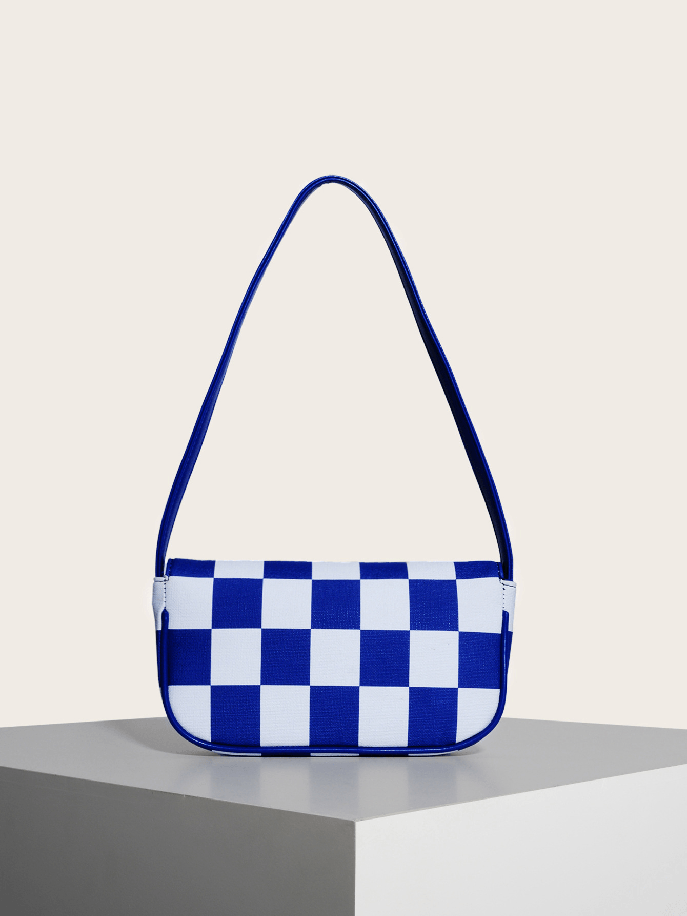 Retro Plaid Square Baguette Bag - Shah S. Sahota