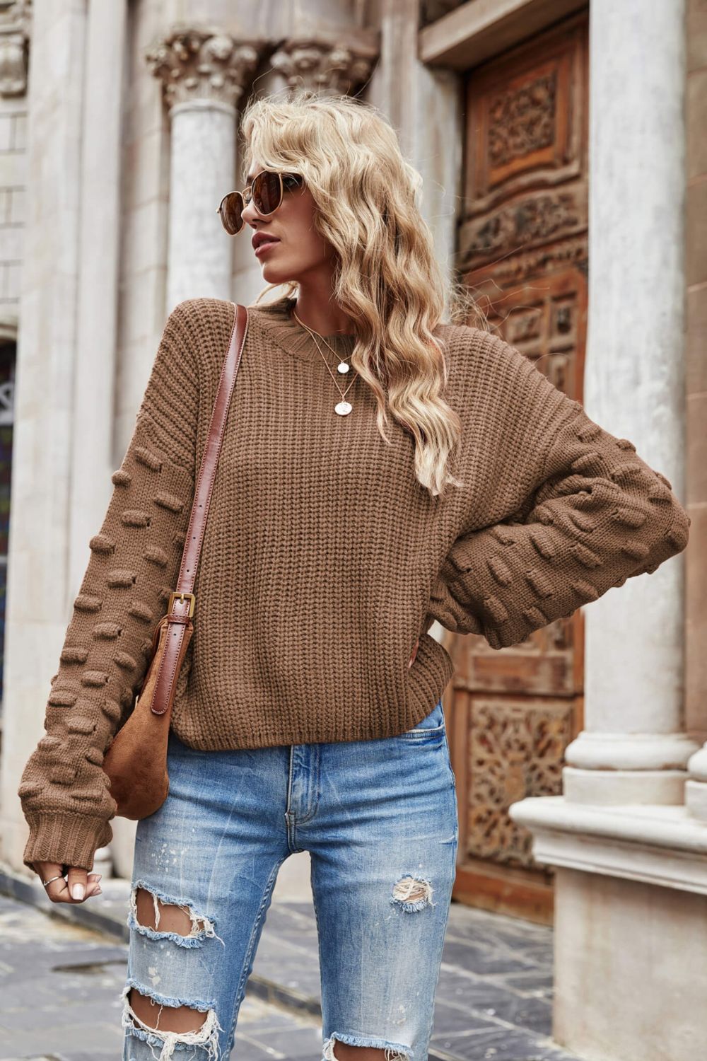 Weekend Style Rib-Knit Dropped Shoulder Sweater - Shah S. Sahota