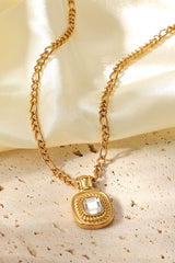 18K Gold Plated Inlaid Rhinestone Pendant Necklace - Shah S. Sahota