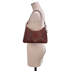 Retro Crocodile Pattern Baguette Bag - Shah S. Sahota