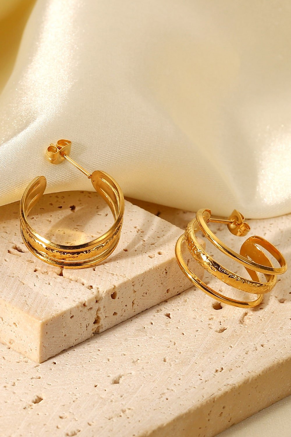 Three Is Better Than One C-Hoop Earrings - Shah S. Sahota