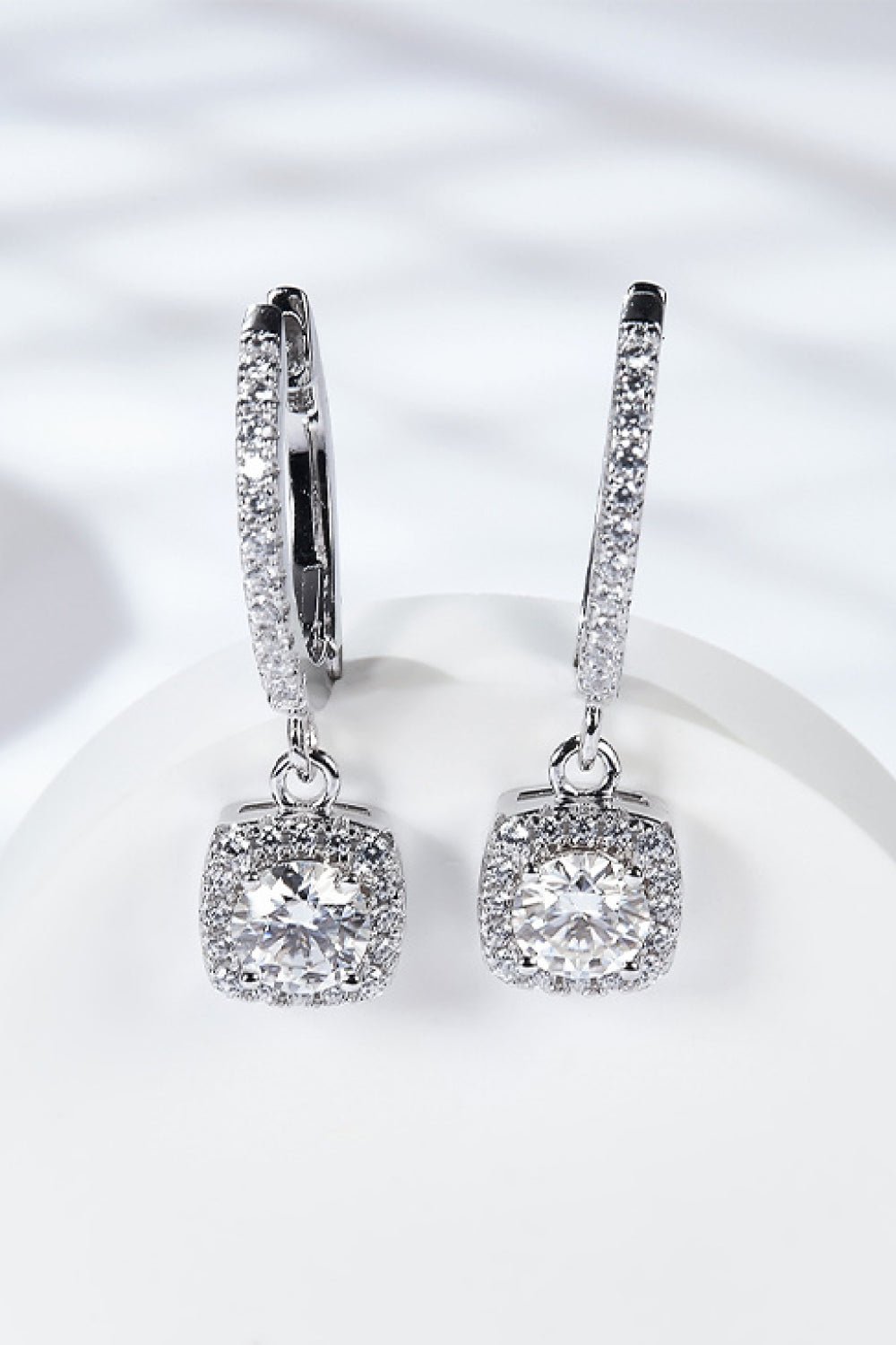 Moissanite Huggie Drop Earrings - Shah S. Sahota