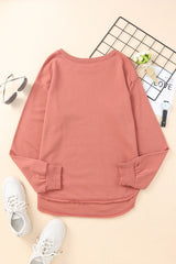 Side Slit Drop Shoulder Sweatshirt - Shah S. Sahota