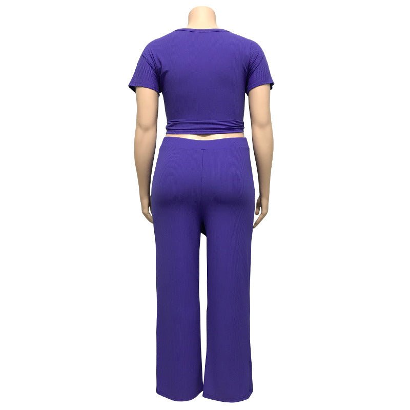 Women‘s Solid Color Two Piece Set - Shah S. Sahota