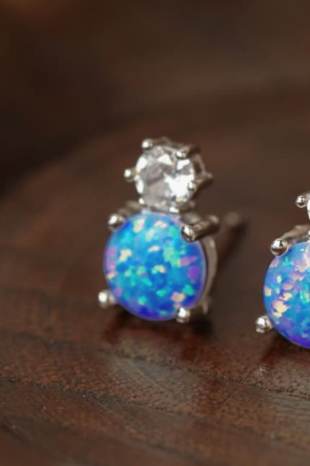 4-Prong Opal Stud Earrings - Shah S. Sahota