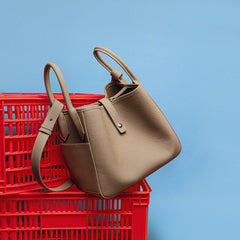 Large Capacity Bucket Bag With Drawstring Buckle - Shah S. Sahota