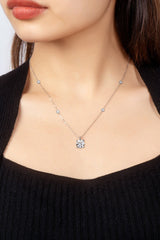 2 Carat Moissanite 4-Prong 925 Sterling Silver Necklace - Shah S. Sahota