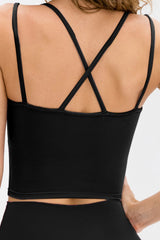 Double-Strap Cropped Yoga Cami - Shah S. Sahota