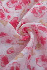 Floral V-Neck Curved Hem Blouse - Shah S. Sahota