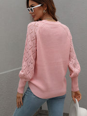 Rib-Knit Plunge Raglan Sleeve Cardigan - Shah S. Sahota