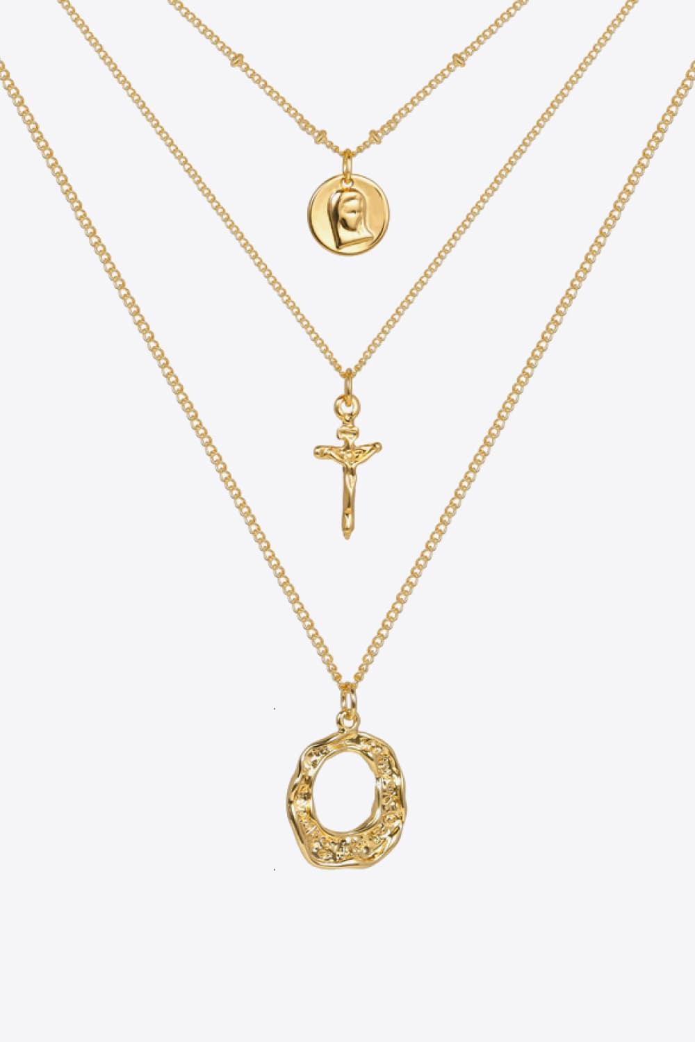 3-Piece 18K Gold-Plated Pendant Necklace - Shah S. Sahota