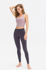 Contrast Strap Cropped Yoga Tank - Shah S. Sahota