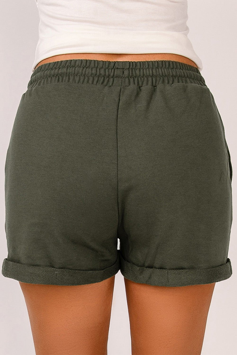 Drawstring Waist Cuffed Shorts - Shah S. Sahota