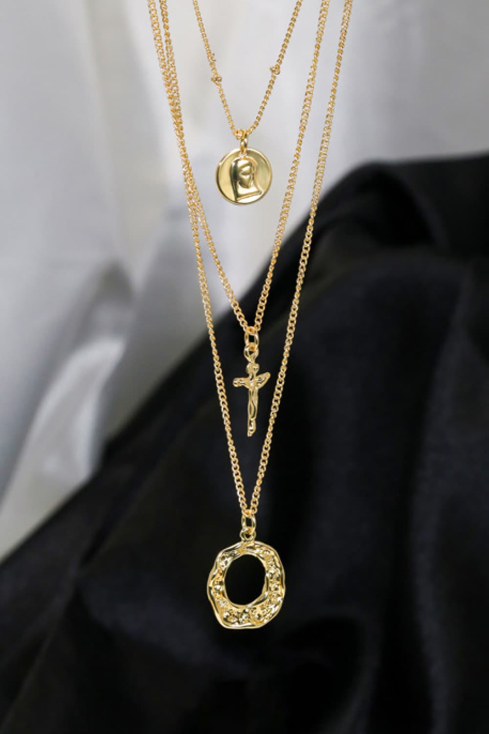 3-Piece 18K Gold-Plated Pendant Necklace - Shah S. Sahota