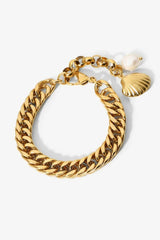 18K Gold-Plated Curb Chain Bracelet - Shah S. Sahota