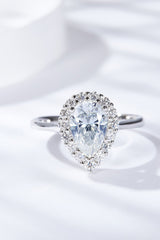 1.5 Carat Moissanite Teardrop Ring - Shah S. Sahota