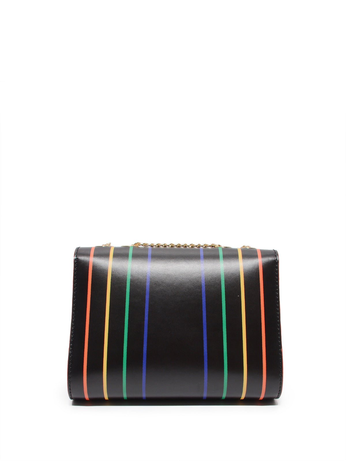 Retro Rainbow Striped Chain Crossbody Bag - Shah S. Sahota