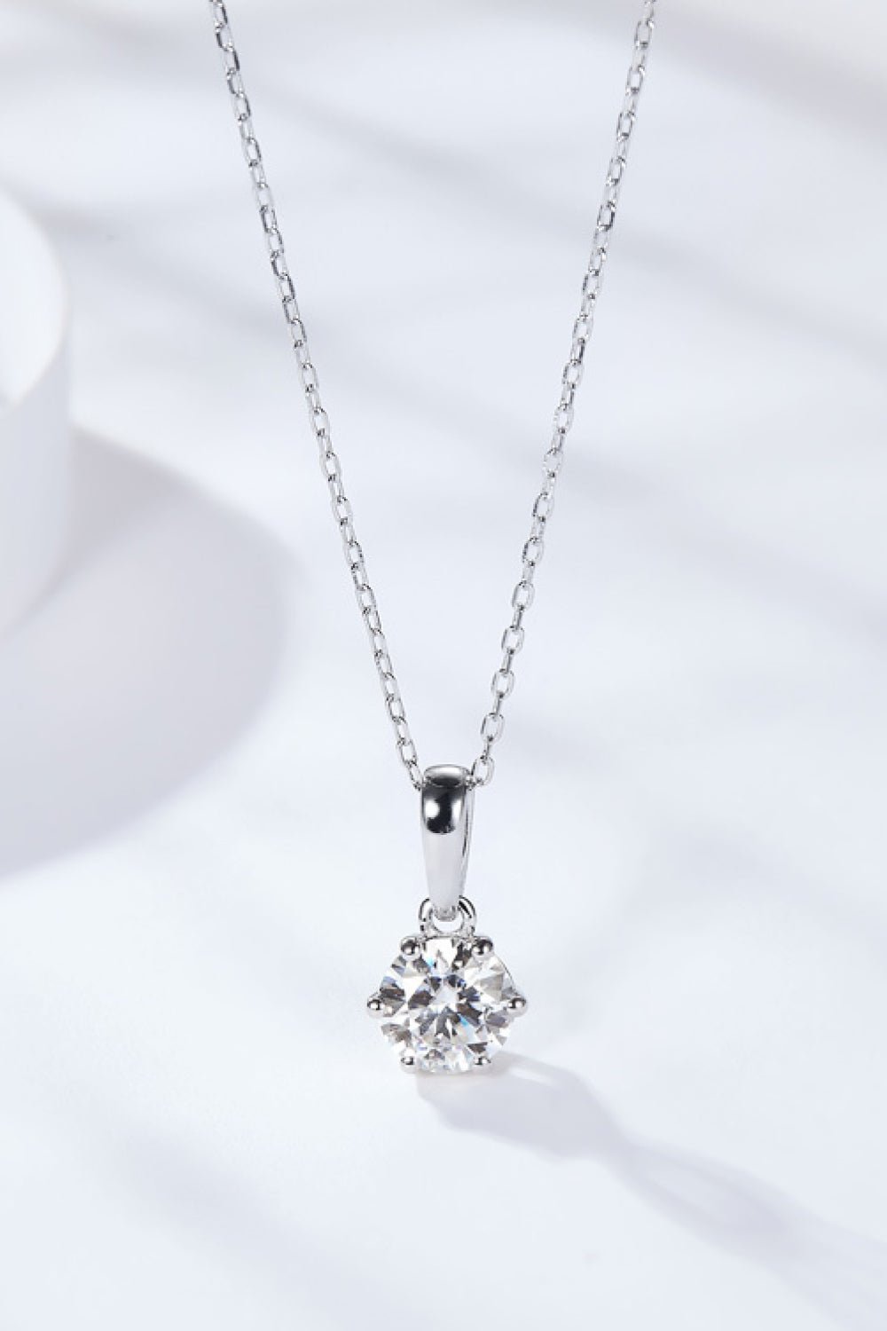 2 Carat 6-Prong Moissanite Pendant Necklace - Shah S. Sahota