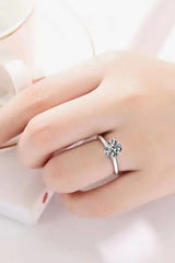 925 Sterling Silver 3 Carat Moissanite 6-Prong Ring - Shah S. Sahota