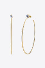 925 Sterling Silver Moissanite Hoop Earrings - Shah S. Sahota