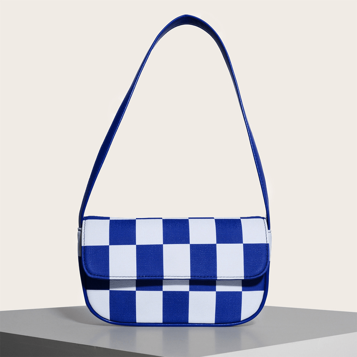 Retro Plaid Square Baguette Bag - Shah S. Sahota