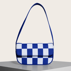 Retro Plaid Square Baguette Bag - Shah S. Sahota