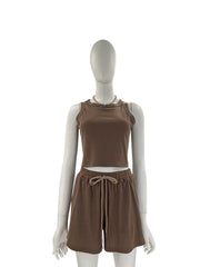 Casual Round-neck Bra & Shorts Two-Piece Active Sets - Shah S. Sahota
