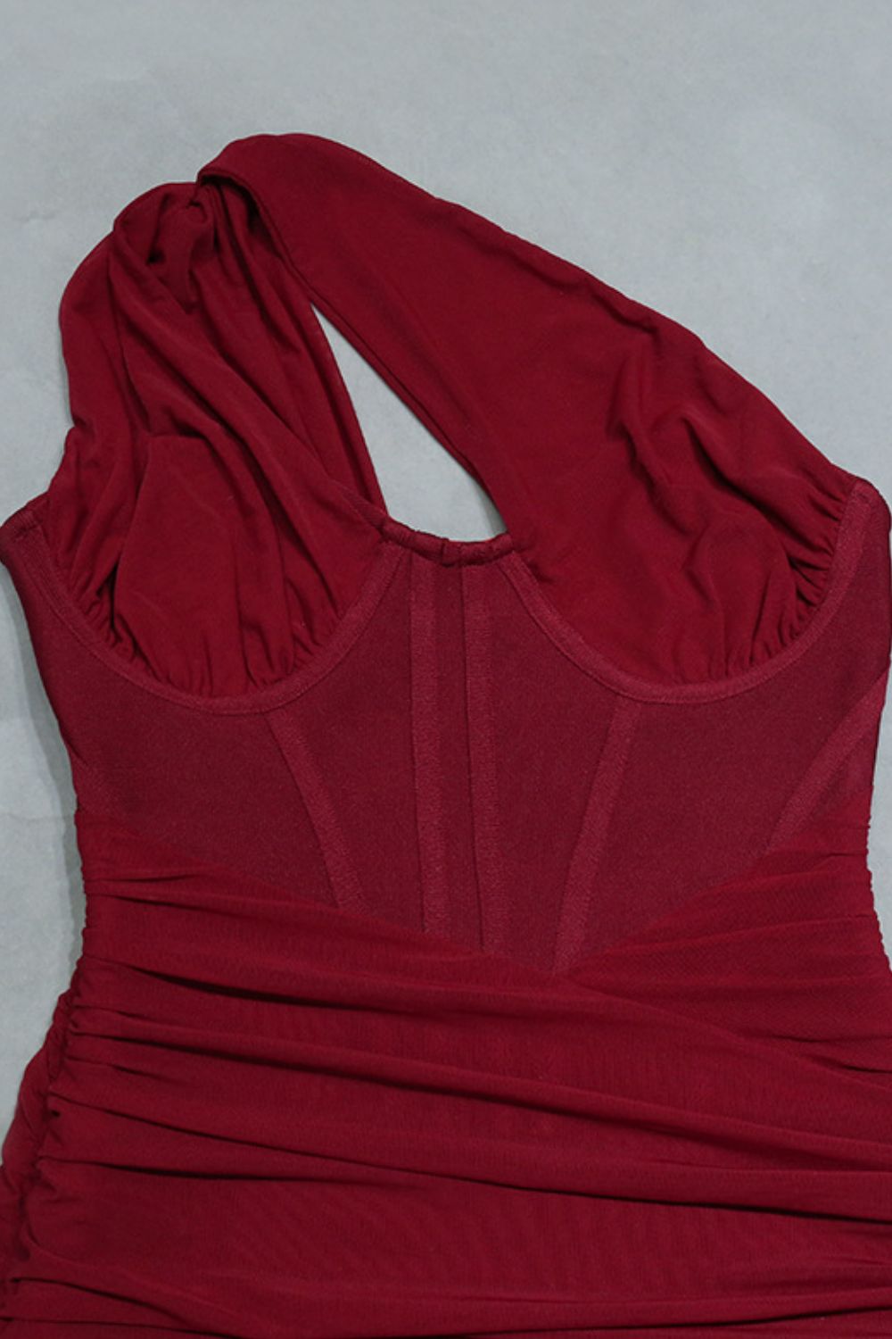 Cutout One-Shoulder Midi Bandage Dress - Shah S. Sahota