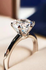 925 Sterling Silver 3 Carat Moissanite 6-Prong Ring - Shah S. Sahota