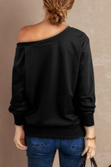 Boat Neck Long Sleeve Sweatshirt - Shah S. Sahota