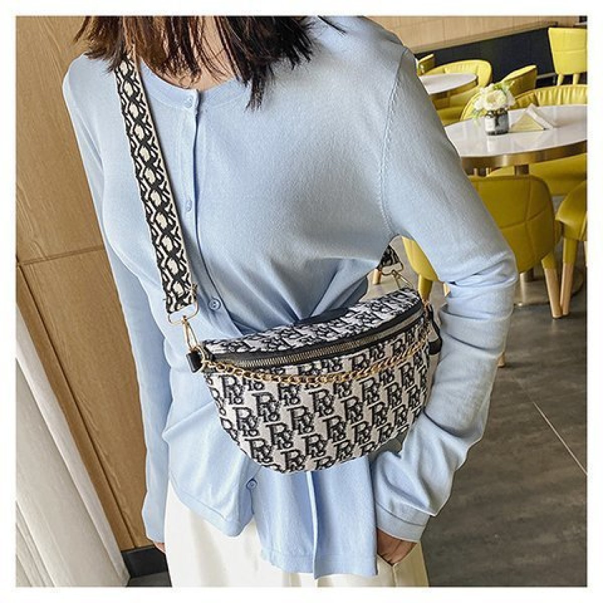 Casual Letter Crossbody Bags With Chain - Shah S. Sahota