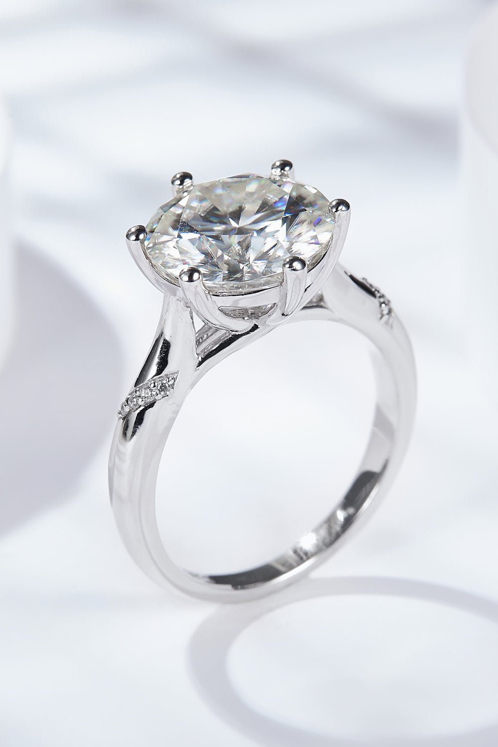 5 Carat Moissanite Solitaire Ring - Shah S. Sahota