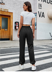 Loose Elastic Waist With Tie Pocket Pants - Shah S. Sahota