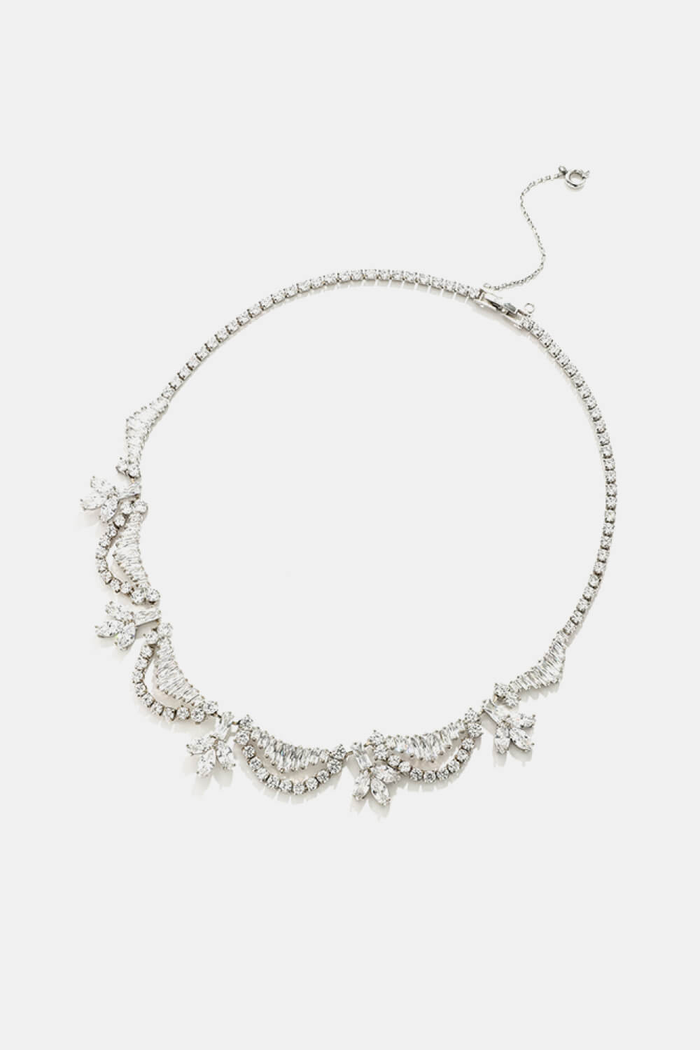 Cubic Zirconia Leaf Design Necklace - Shah S. Sahota