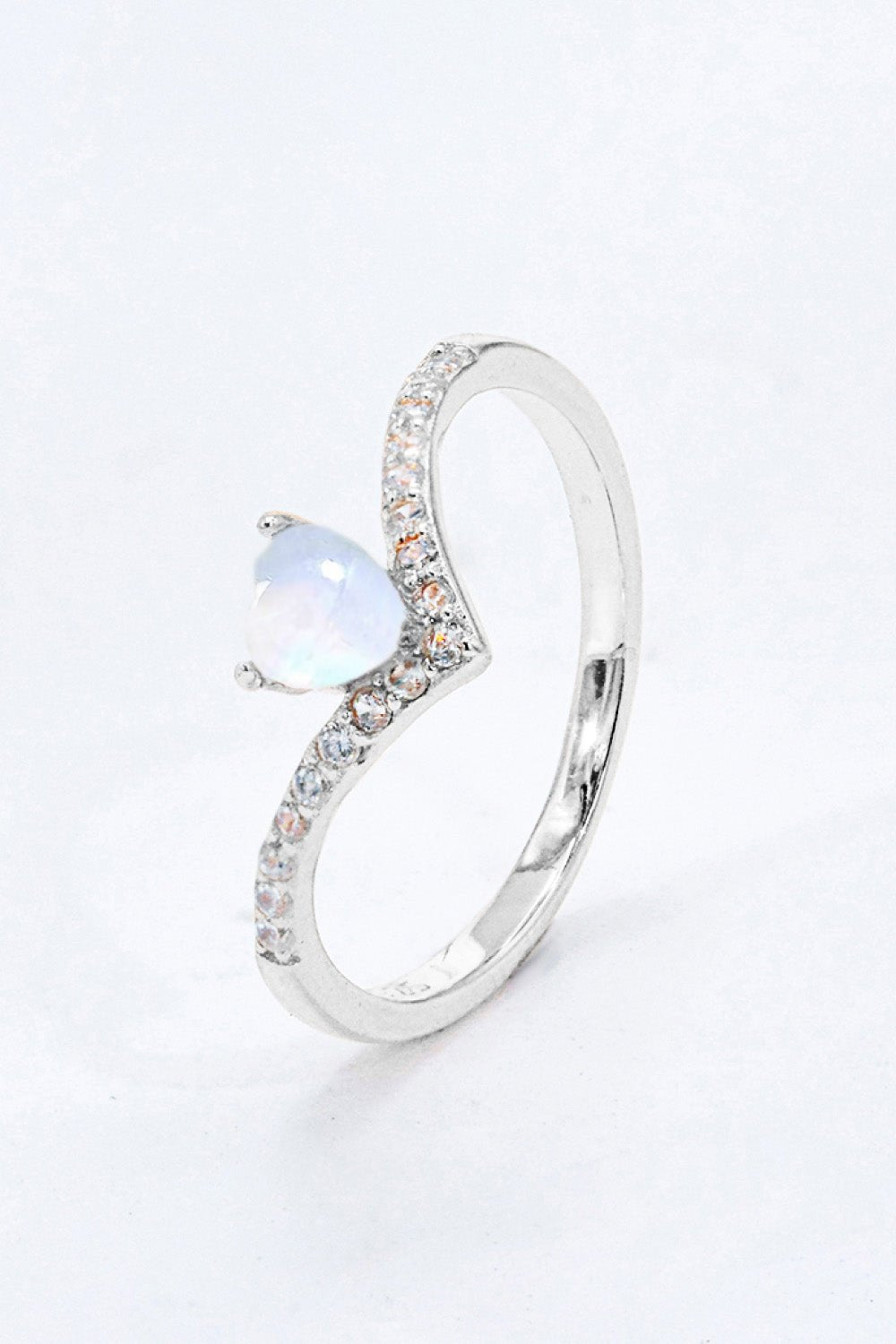 Moonstone Heart-Shaped Ring - Shah S. Sahota