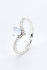 Moonstone Heart-Shaped Ring - Shah S. Sahota