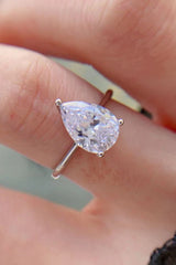 Classic Teardrop 2 Carat Moissanite Ring - Shah S. Sahota