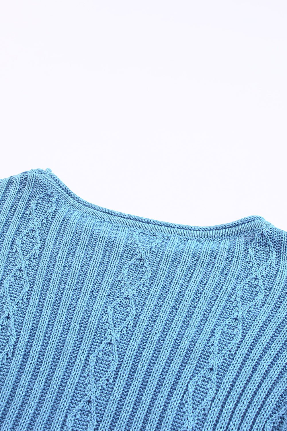 Flutter Sleeve Pompom Detail Knit Top - Shah S. Sahota