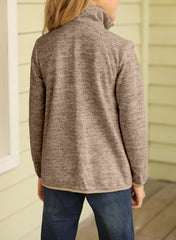 Kids Quarter-Zip Collar Sweatshirt with Kangaroo Pocket - Shah S. Sahota